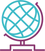 Outline icon of globe
